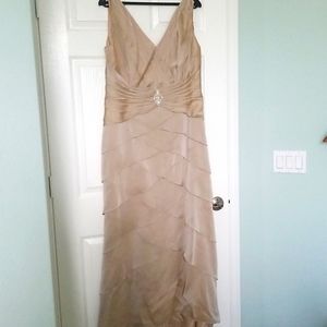 Mother of the bride dress in taupe